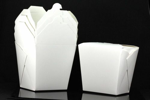 100x, 32oz Chinese Take Out / To Go Boxes, Microwavable, Party Gift Boxes, White