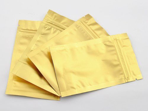 20PCs Gold Metallic Foil Standup Ziplock Bag 16cm x 22cm 6.29&#039;&#039; x 8.66&#039;&#039;