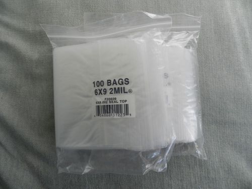 200 6&#034; X 9&#034; X .002&#034; #F20609 Seal Top Bags New