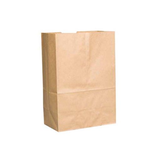 12&#034; x 7&#034; x 17&#034; Kraft Brown Paper Grocery Bag - 500 per case