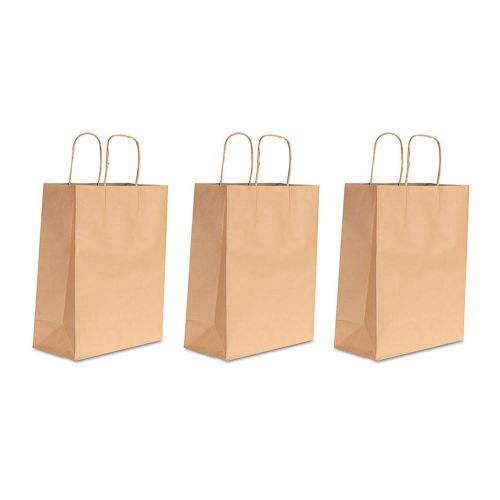 Garvey Brown Paper Shopping Bags Large 17&#034; x 12&#034; x 6.5&#034;, 50/Box, 3 Boxes (150)