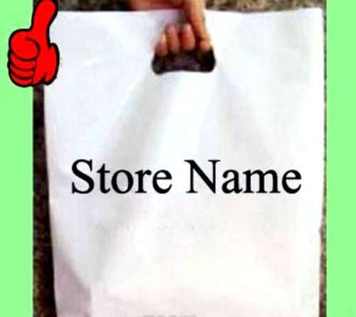 200pcs Personalized Shop Bag Customize Plastic Shop Own Store Logo Bag