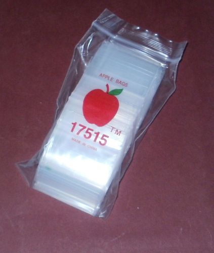 1000 CLEAR APPLE #17515 SMALL ZIPLOC PLASTIC BAGS NEW