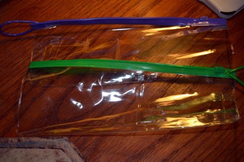Set of 7, 10&#034; x 4&#034; Clear Zip Glide Storage Bags