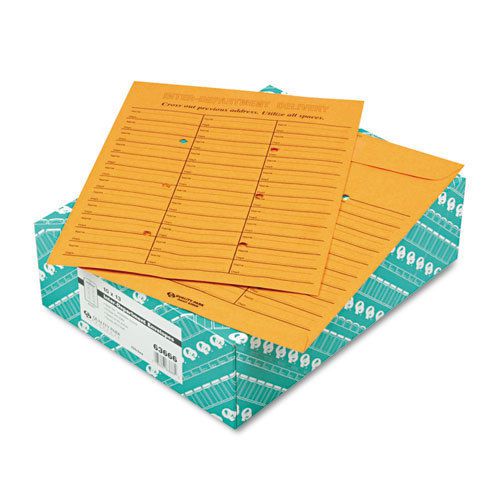 Brown Kraft Kraft Redi-Tac Box-Style Interoffice Envelope, 10 x 13, 100/Box