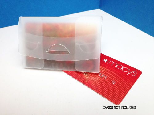 Lot 50 GIFT CARD HOLDERS Multi Functional Business Card Holder Plastic Envelope