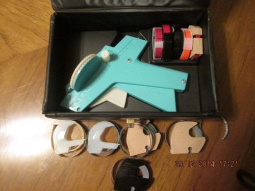 Vintage Dymo/Sears M-38F labelmaker 10 tape cartridges case and instructions