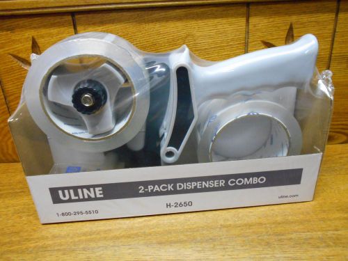 New Uline 2-Pack Tape Dispenser Combo H-2650