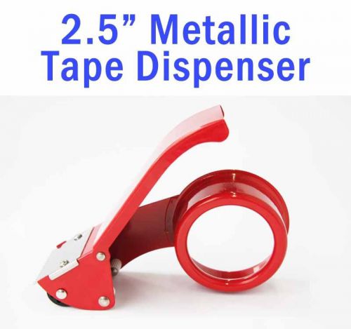 2.5&#034; inch Tape cutter dispenser packing stationery metallic packaging parcel gun