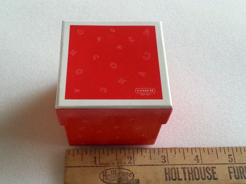 Coach Small Cardboard Box with Paper RED / White