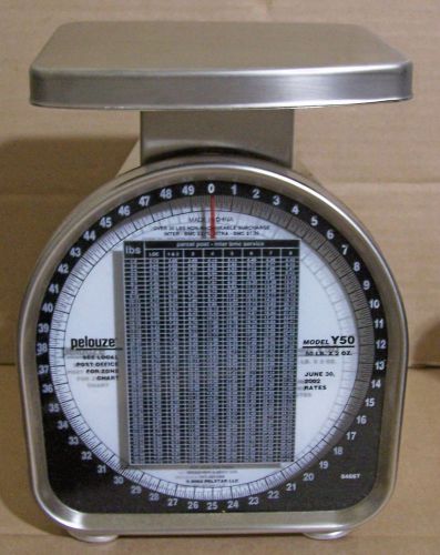 Pelouze y-50 mechanical postal shipping scales 0 - 50 pounds for sale