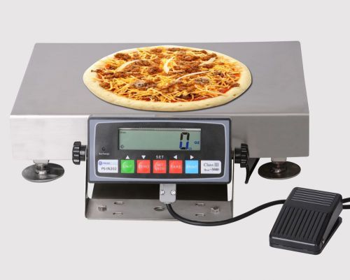 New 30Lb/0.05oz Stainless Steel Pizza Scale 16&#034;x 12&#034; Platter Size w/ Foot Padel