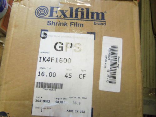 EXLFILM SHRINK FILM IK4F1600  16&#034; wide 45 GUAGE
