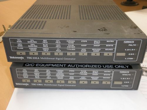 Tektronix TSG 130A &amp; TSG 131A Multiformat signal generator (lot of 2)