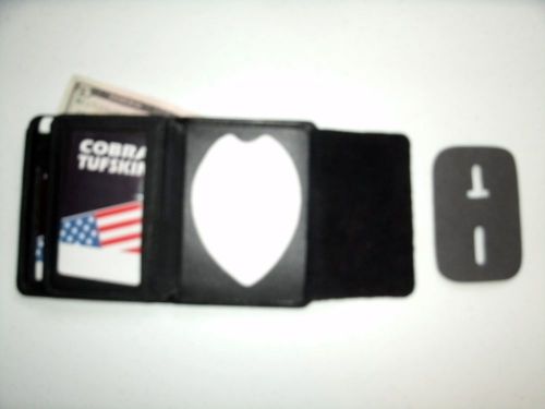 Badge ID Wallet Universal Heart Recessed Cut Out Blackinton B-736 Bi-Fold CT-10