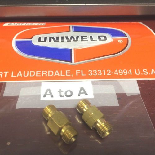 Welding hose connectors, a to a,  hcc40/41, a=3/8&#034;, oxygen-acetylene for sale