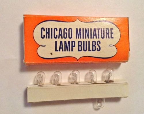 6 Vintage NOS Chicago Miniature Lamp Bulbs,