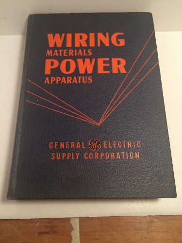 1951 general electric ge wiring materials power apparatus catalog asbestos items for sale