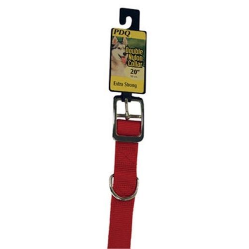 PDQ Dog Collar 1 in. W, 20 in. Nylon Red