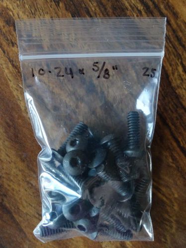 Button Head Socket Cap Screw / Alloy Steel / Black Oxide /#10-24 X 5/8&#034; / 25 pkg