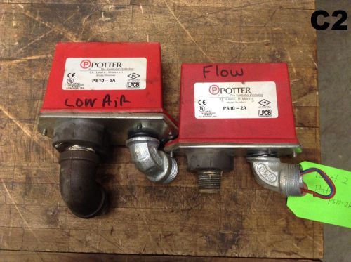 Lot of 2 Potter Pressure Switch Model PS10-2A