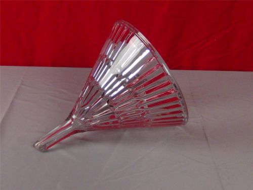 Antique large 8.5&#034; diameter heavy ribbed glass professional chemistry funnel for sale