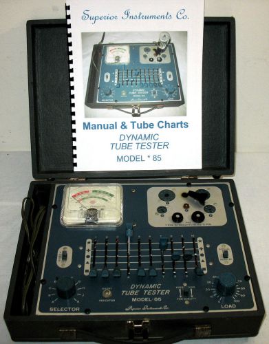 Superior Instruments SICO Model 85 Tube Tester + Manual + Charts Calibrated VGC