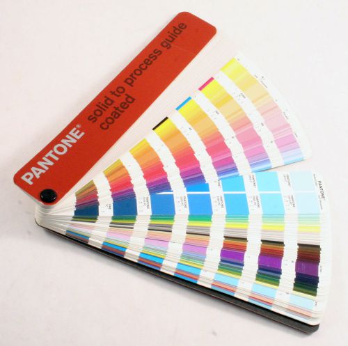 Pantone Solid to Process Guide Coated Nice Clean Color Graphic Design Art VGC