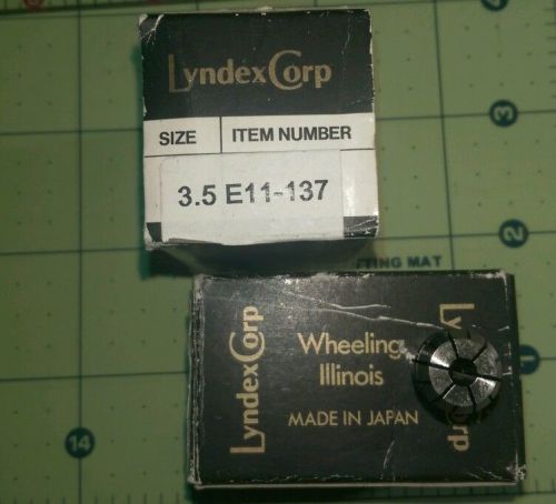 LYNDEX 3.5MM ER11 COLLET  New in Box E11-137, LyndexCorp