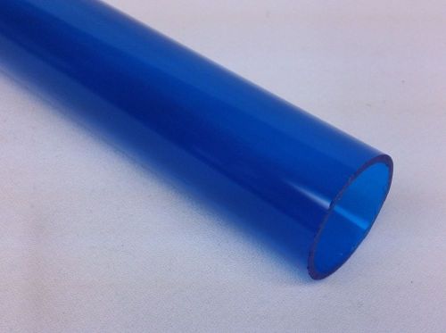 Clear Blue Acrylic Extruded Plexiglas Tube - 1.5 inch OD x 72 inches long