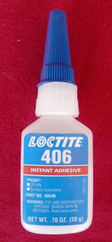 Loctite 406 (40640) prism instant adhesive, 20 gram bottle exp 05/2016 for sale