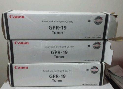 3- Open Box Canon GPR19 Copier Toner for IR 7086/7095/7105 Copiers, Black