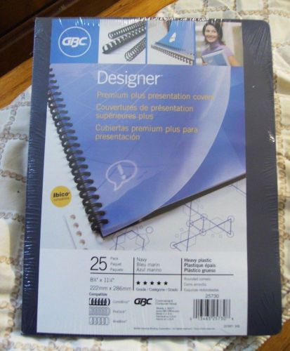 GBC Designer Premium Plus Presentation Covers Qty 25 NAVY