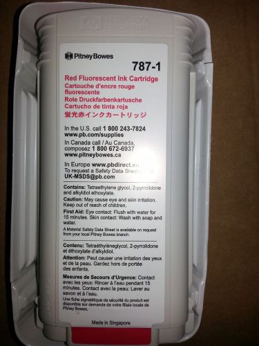 ? NEW  787-1 NEW Pitney Bowes® Connect+ Red Fluorescent Production Ink Cartridge