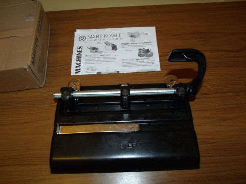 Master Heavy Duty 3-Hole Lever Punch 1325B 9/32&#034; Punch Diameter
