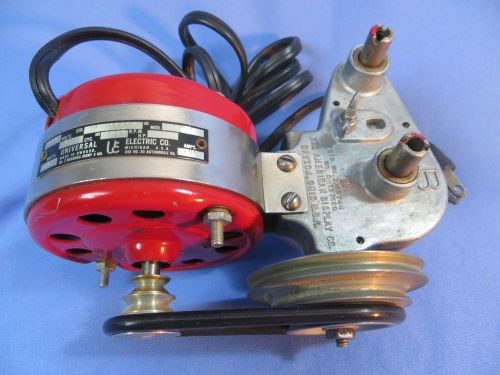 Anamation motor &amp; gearbox, 115 volt, 60 cycle universal electric 1550 rpm, 38 w for sale