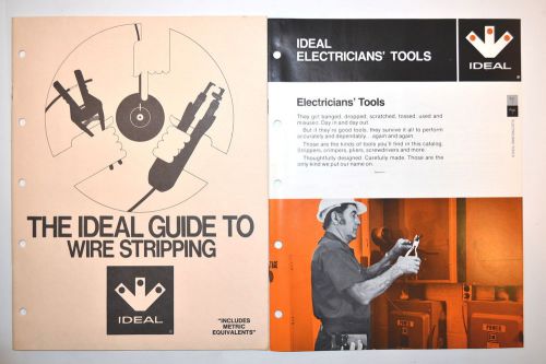 2 PC THE IDEAL GUIDE TO WIRE STRIPPING &amp; IDEAL ELECTRICIAN TOOLS BROCHURE #RR688