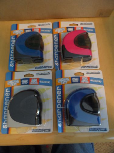 4 Lot - It&#039;s Academic Battery Operated Pencil Sharpener  Batt. Included New