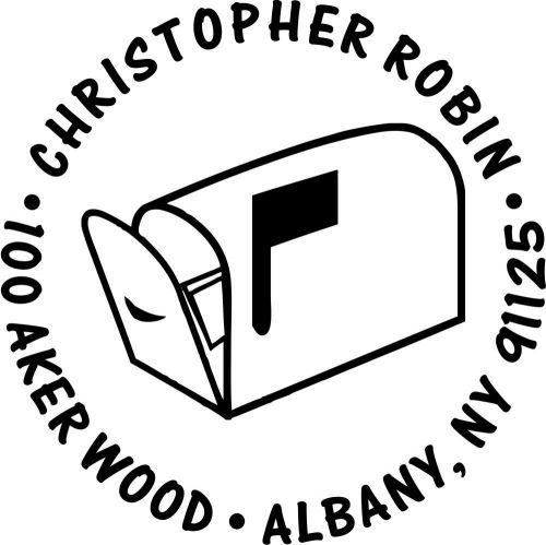 Mailbox round address stamp self inking custom - (mailbox_1) for sale