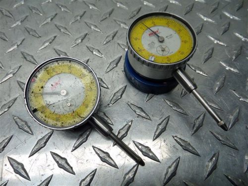 Pair of mhc industrial supply dial indicators .001&#034; 0-1&#034; range for sale