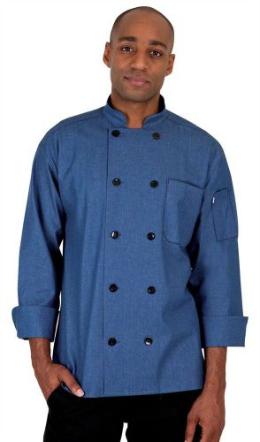 Uncommon Threads Chambray Denim Chef Coat - Plastic Buttons - 100% Cotton