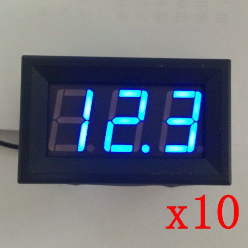 10pcs 4.5-30V Blue LED Car Auto Voltmeter Voltage Volt Panel Digital Meter Gauge