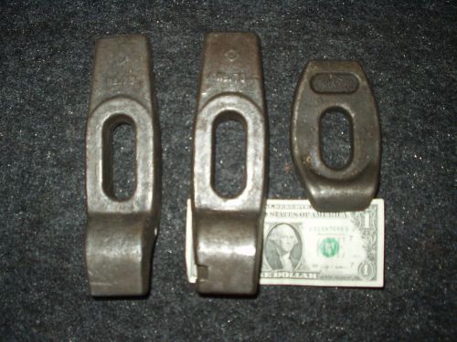 Pair of  VULCAN GOOSE NECK CLAMP NO. 78 FORGED USA HOLD DOWN and one Short