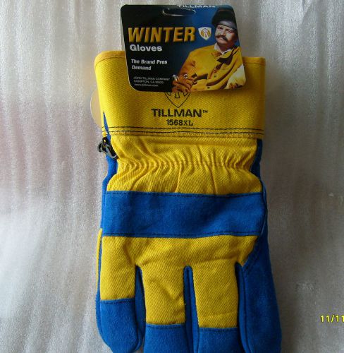 Tillman xl 1568 split cowhide coldblock lined winter gloves for sale