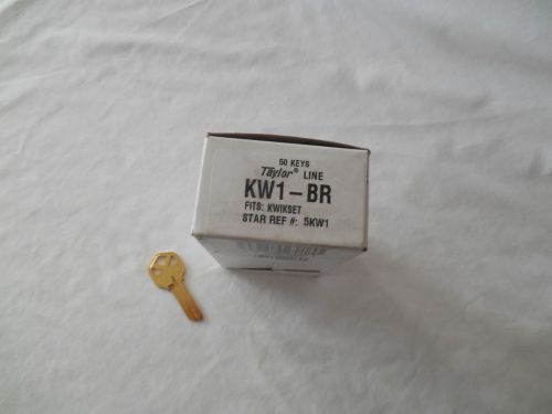 Kw1 fits: kwikset key blank / 50 key blanks taylor line kw1-br free shipping for sale