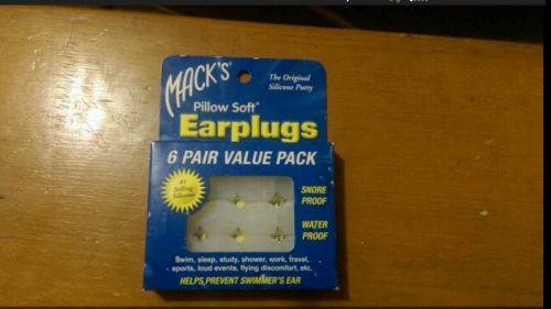 Mack&#039;s Pillow Soft Silicone Earplugs, 6 Pair Fast Free Shipping