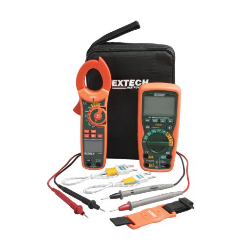 Extech Industrial True RMS AC Voltage Detector Test Leads Digital Clamp Meter