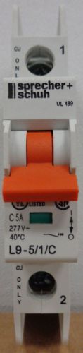 Sprecher + Schuh L9-5/1/C Single Pole 5A Miniature Circuit Breaker