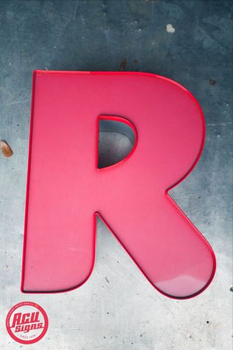 Font Lit Acrylic Face Channel Letter R in Red 19.5&#034; tall - $39