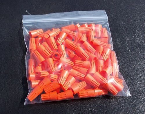 100 Pieces of 22-14 ORANGE Nut Wire Electrical Connectors